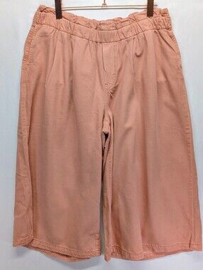Pilcro Peach-Tone Elastic Waist Denim Crop